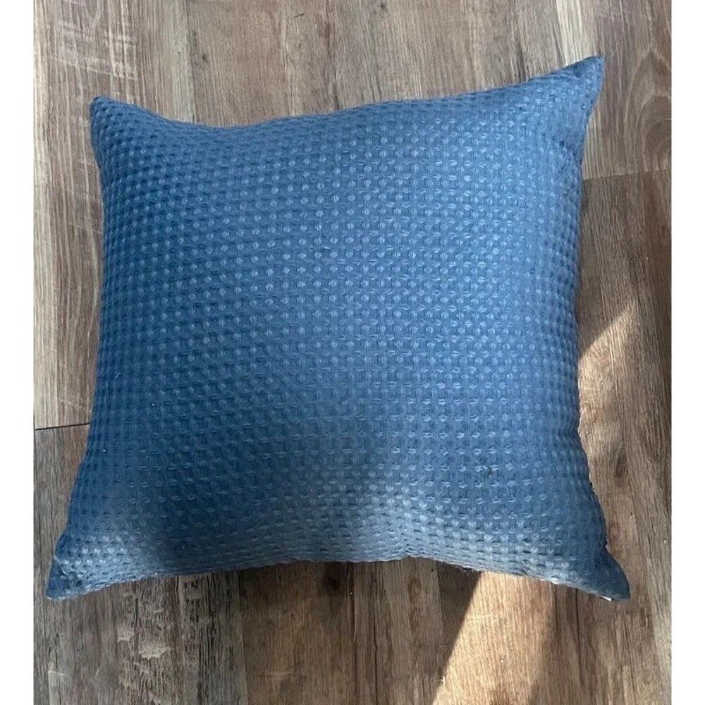 Blue throw pillow. 18”x19”. Super soft. Great quality.